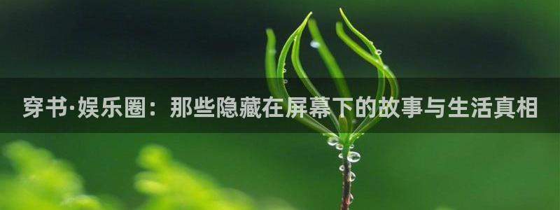 好彩运集团：穿书·娱乐圈：那些隐藏在屏幕下的故事与生活真相